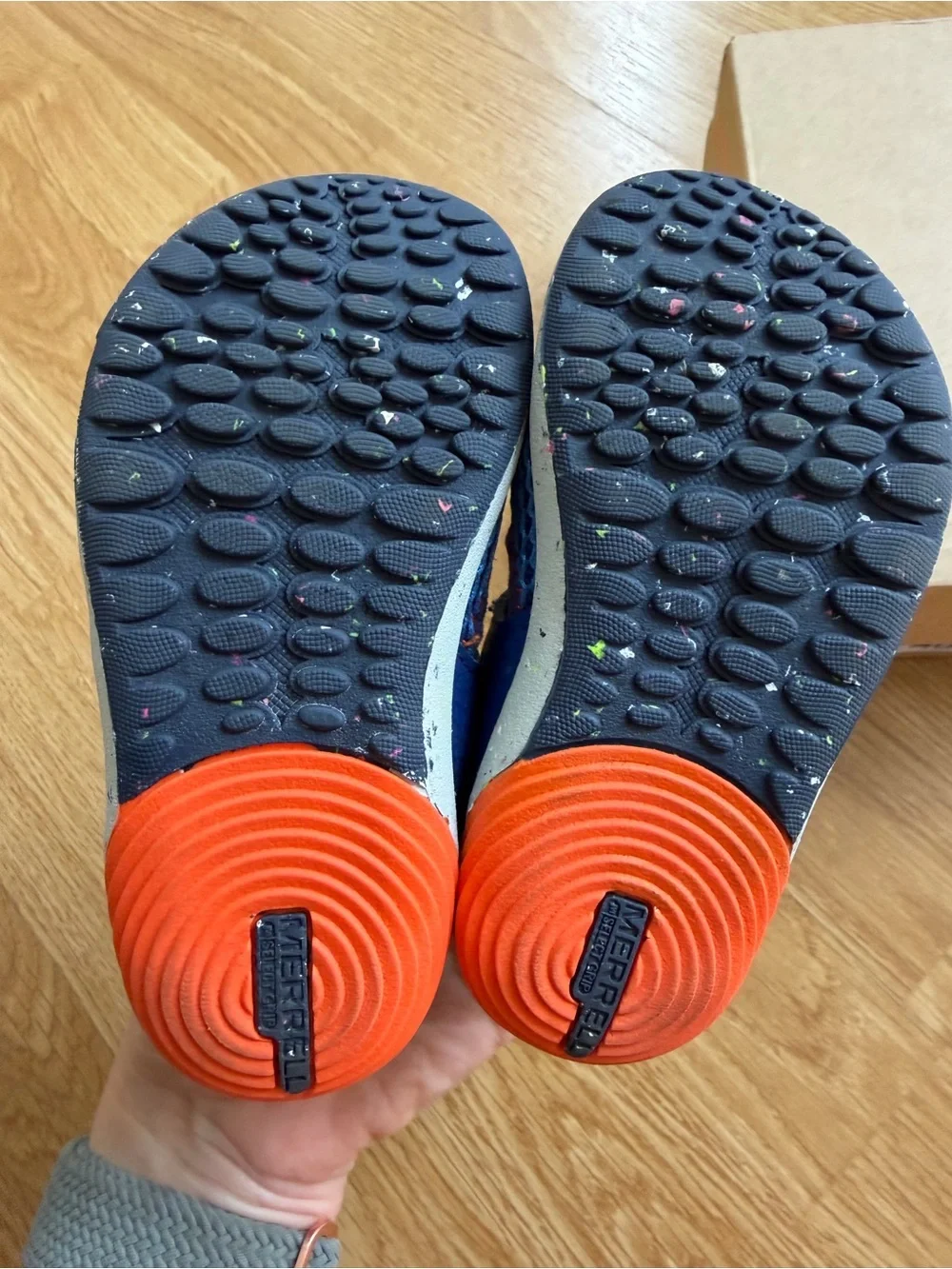 Merrell Kids' Blue Mesh Slip-On water shoe - Easy Velcro Closure